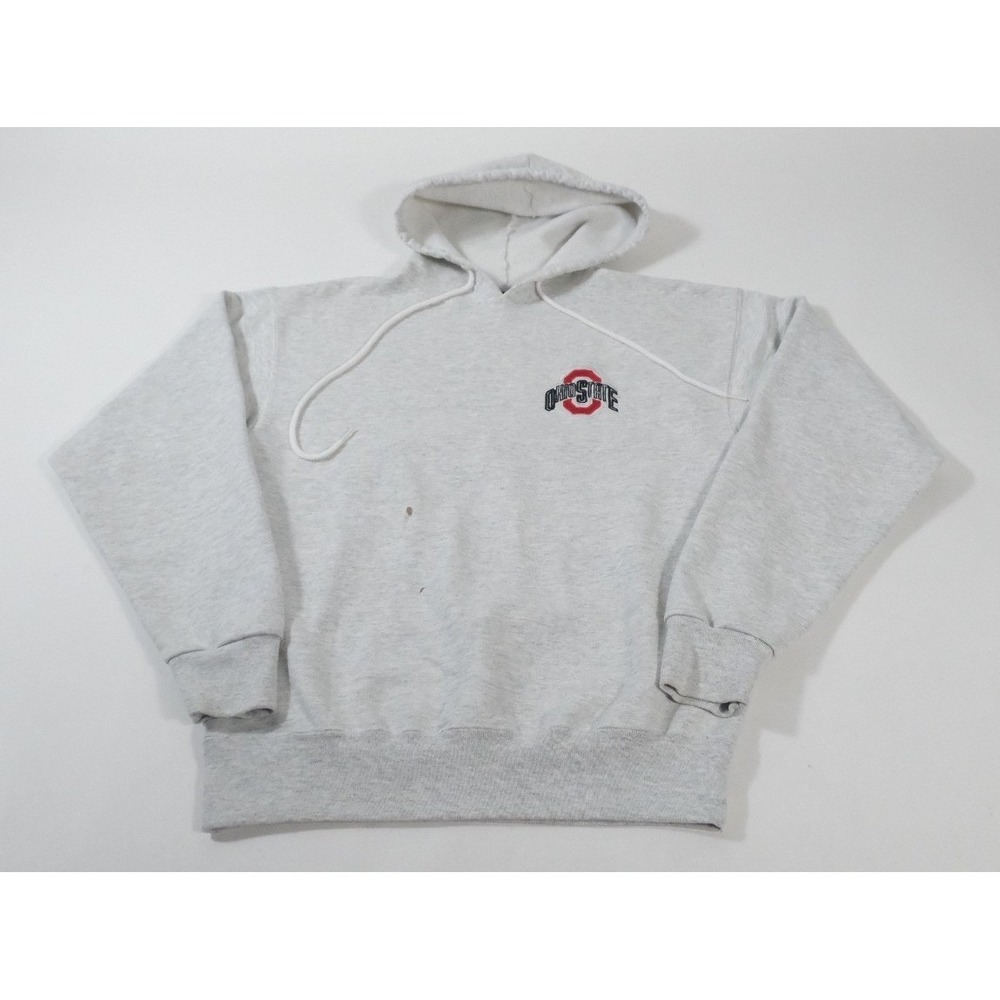 Vintage 80s Kids Ohio‎ State Buckeyes Hoodie Midwest Embroidery Gray XL USA Made